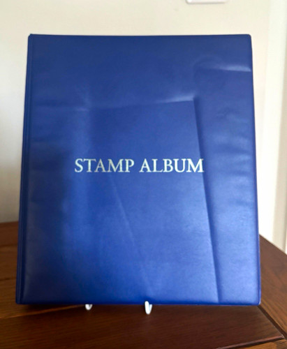 Blue stamp album - ring, binder