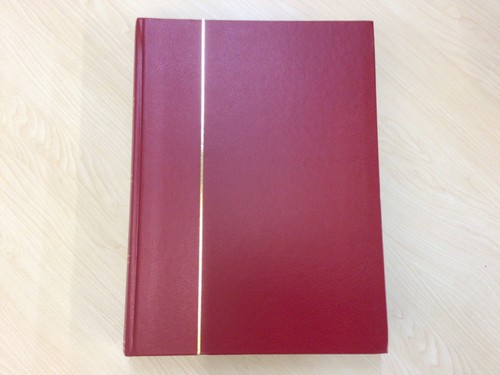 Red stock stamp album - stamp, 60