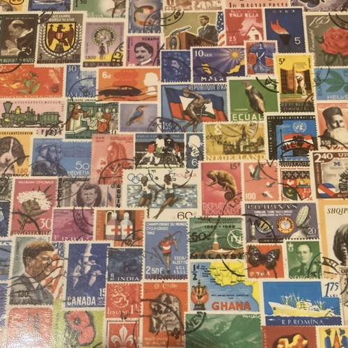 Worldwide used postage stamp - worldwide,