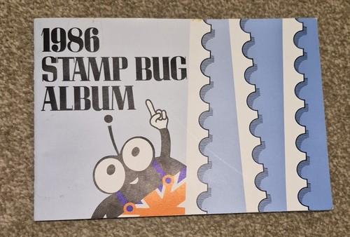 1986 stamp bug album with - stamp, some